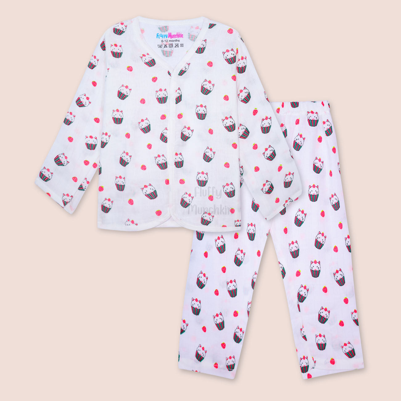 Pant set - Strawberry Kitty